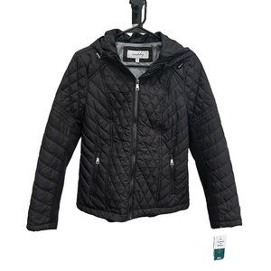 NWT SEBBY JUNIORS' HOODED QUILTED RAINCOAT